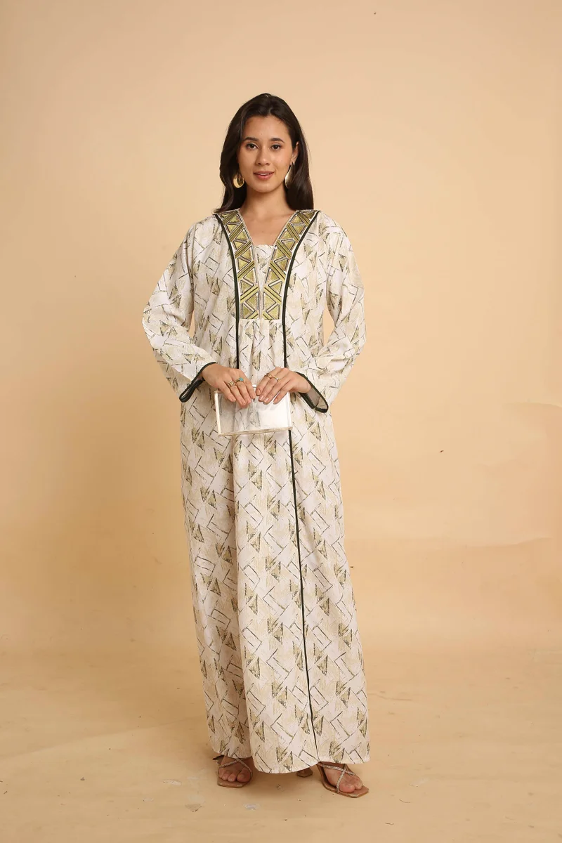 HANA & SARA Classic Arabic Jalabiya Dress with Premium Fabric and Comfortable Fit